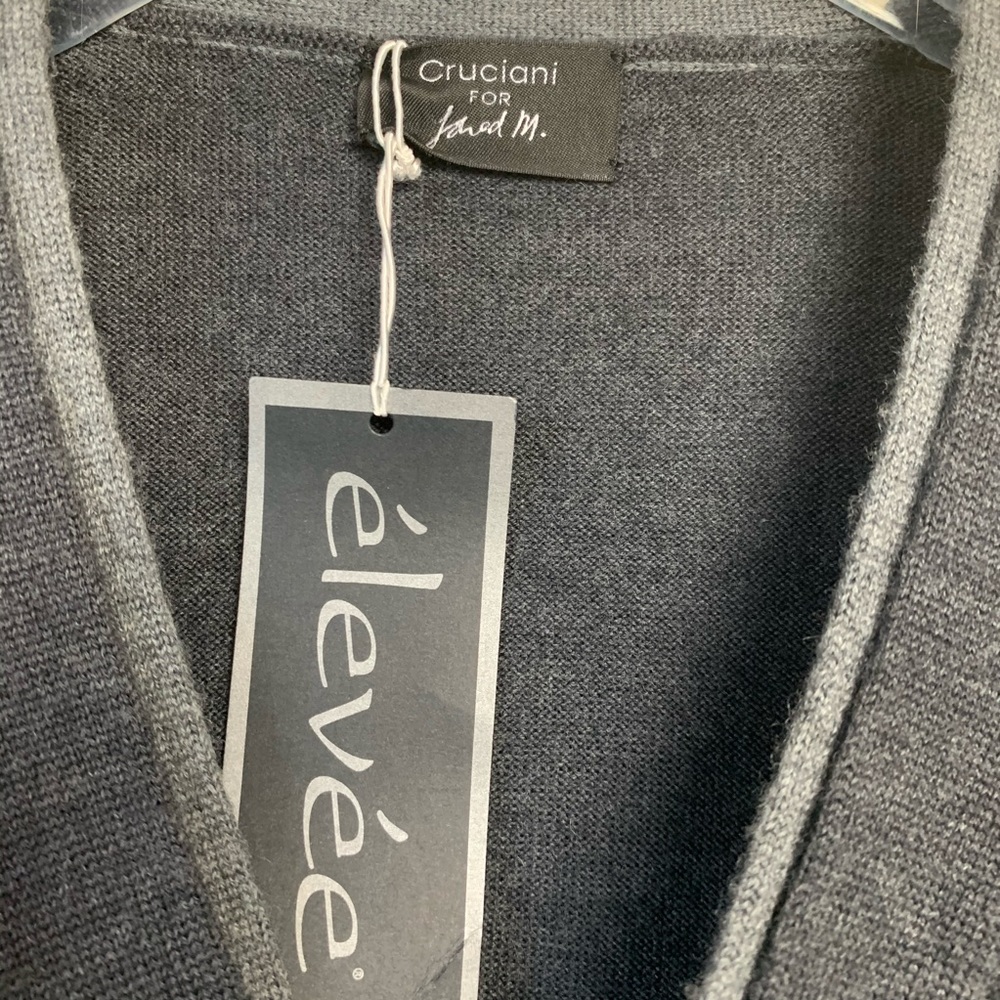 Cruciani for Jared M. Two Tone Gray Cardigan Sz 54 - Picture 2 of 5
